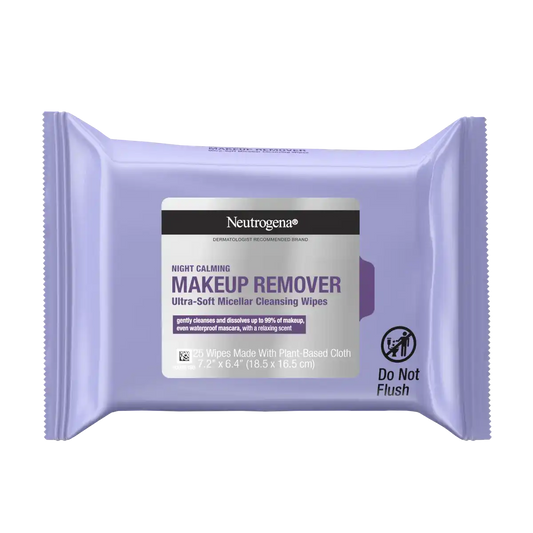 Neutrogena® Night Calming Makeup Remover Ultra-Soft Micellar Wipes, 25 Count