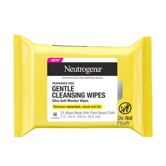 Neutrogena Gentle Cleansing Wipes, Ultra-Soft Micellar Wipes, Fragrance Free, 25 Count